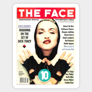 THE FACE 10th Anniversary Madonna cover 1990 Sticker